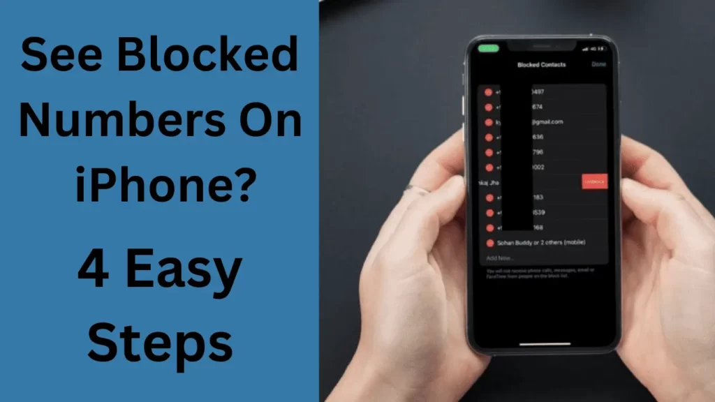 See blocked numbers on iPhone