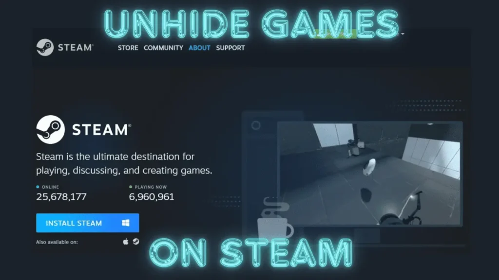 Unhide Games on steam